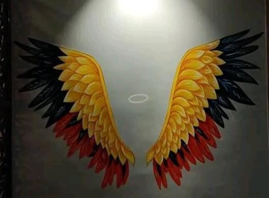 Wall Painting Design of Stunning wall painting of a pair of wings
