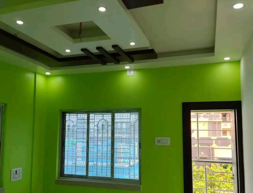 Green and White - Wall Colour Combination & Wall Painting Design