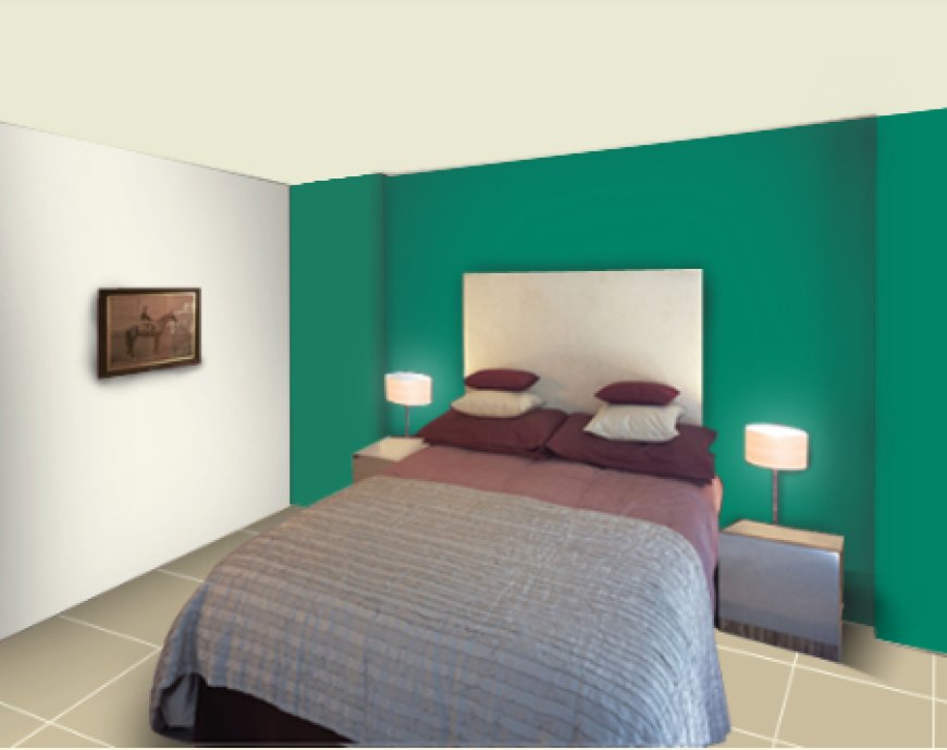 Two Colour Combination For Bedroom Walls - 7- Green and White