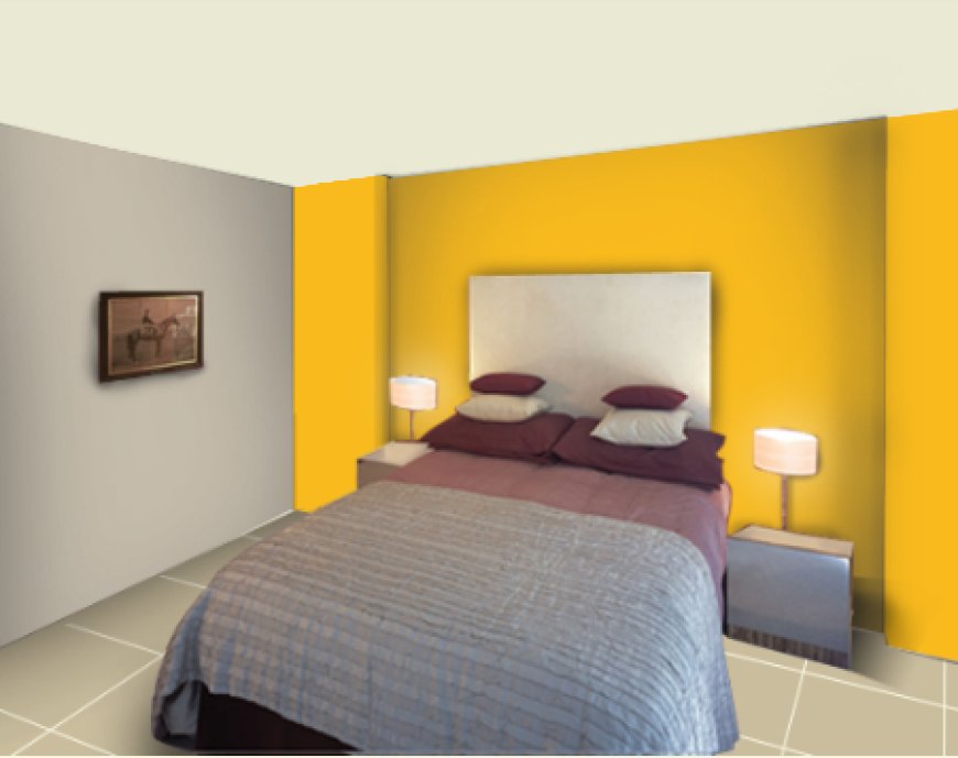 Two Colour Combination For Bedroom Walls - 9 - Yellow and gray