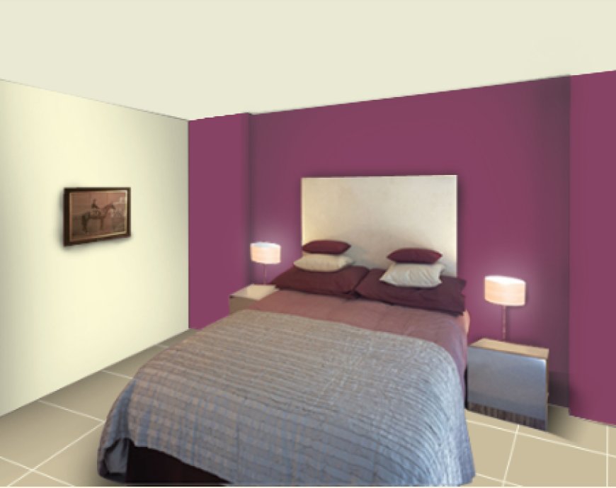 Two Colour Combination For Bedroom Walls -12 -Burgundy and beige