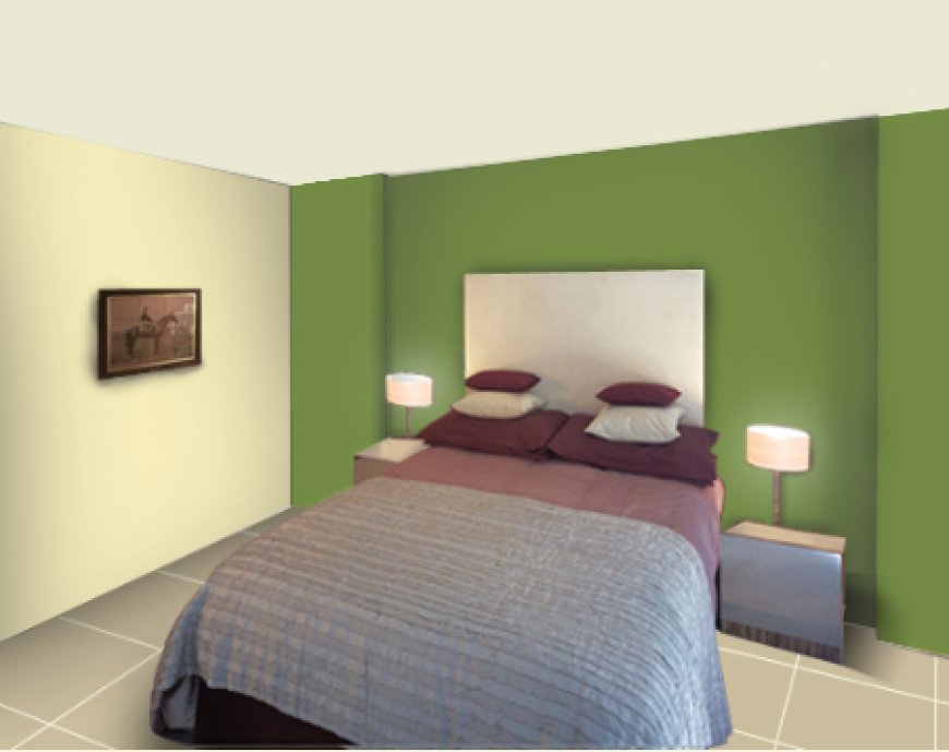 Two Colour Combination For Bedroom Walls - 19 - Olive green and beige