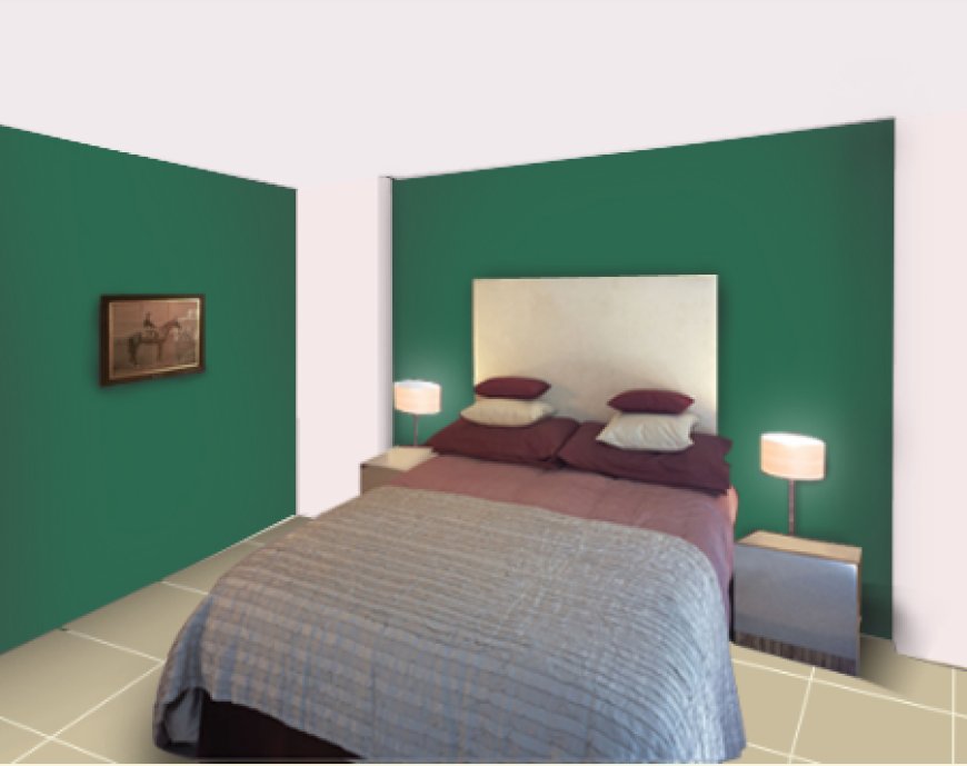 Two Colour Combination For Bedroom Walls - 40 - Green and white