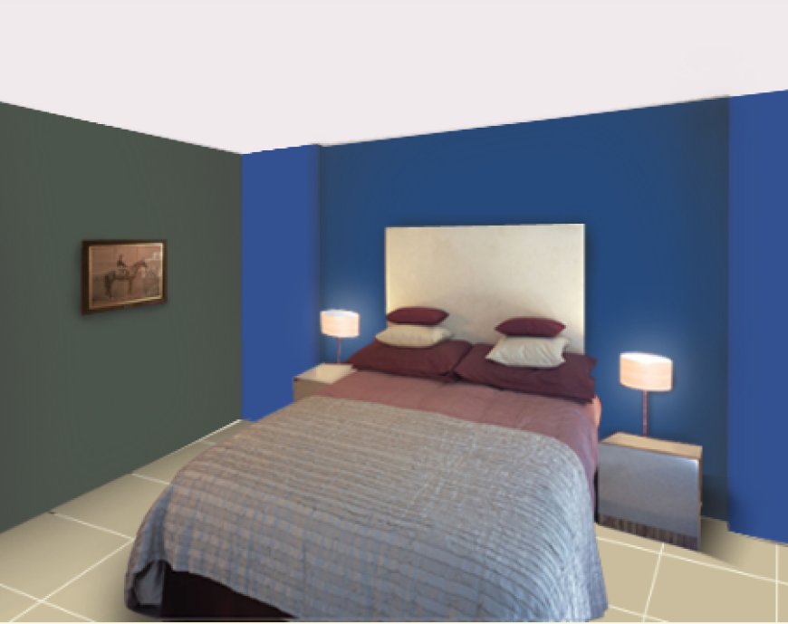 Two Colour Combination For Bedroom Walls - 41 - Navy blue and black