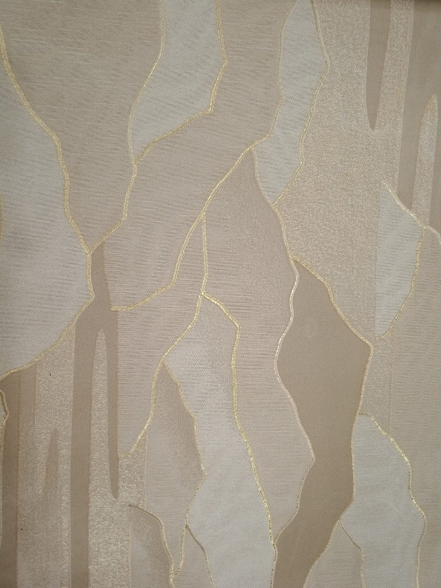 Wallpaper Designs For Wall - Wavy Pattern With Golden Outline