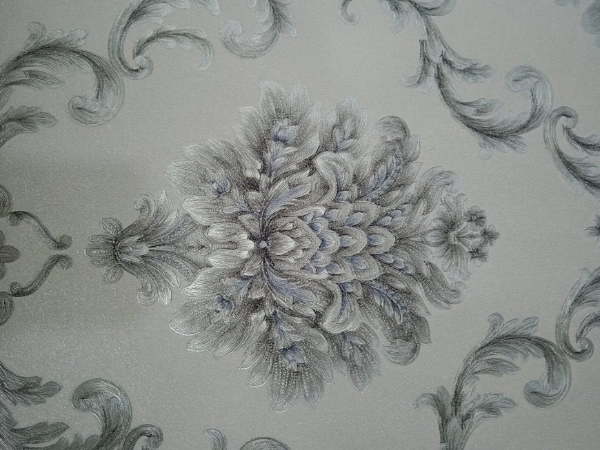 Wallpaper Designs For Wall - Silver Design With Beautiful Flower Pattern