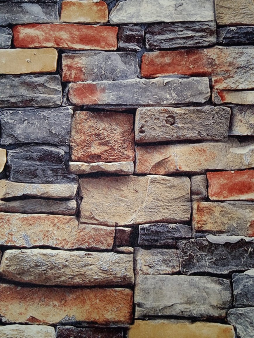 Wallpaper Designs For Wall - 3D Colorful Brick Wall Design