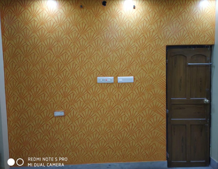 Wall Decoration Ideas- Light Brown With Printed Design