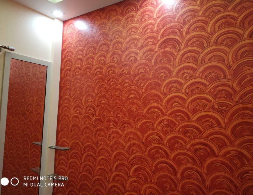 Wall Decoration Ideas- Burnt Orange Texture Design