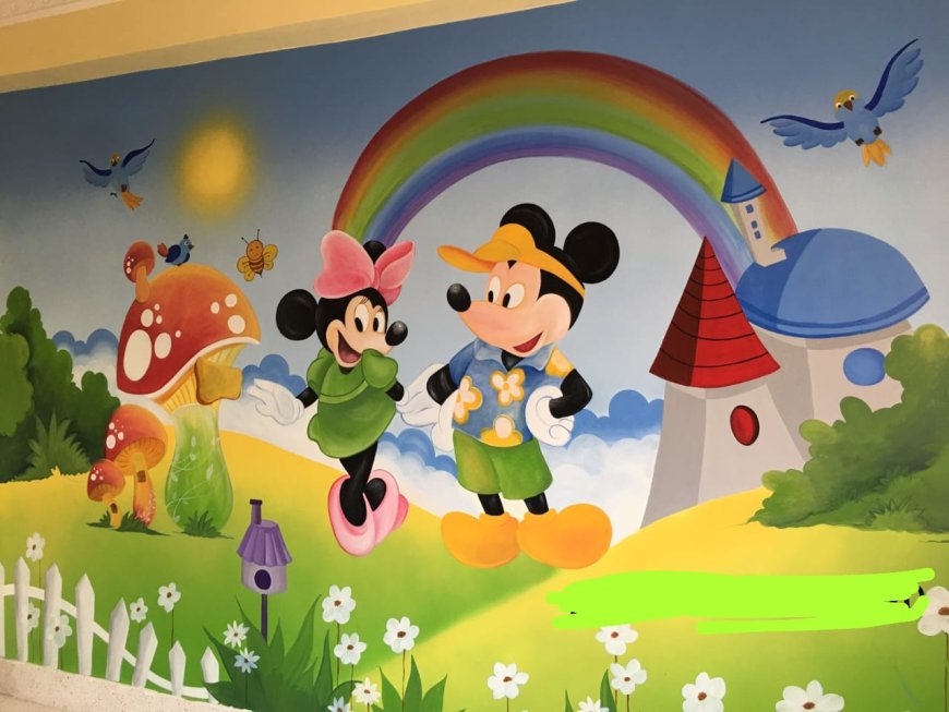 Wall Decoration Ideas- Mickey Mouse Cartoon Design