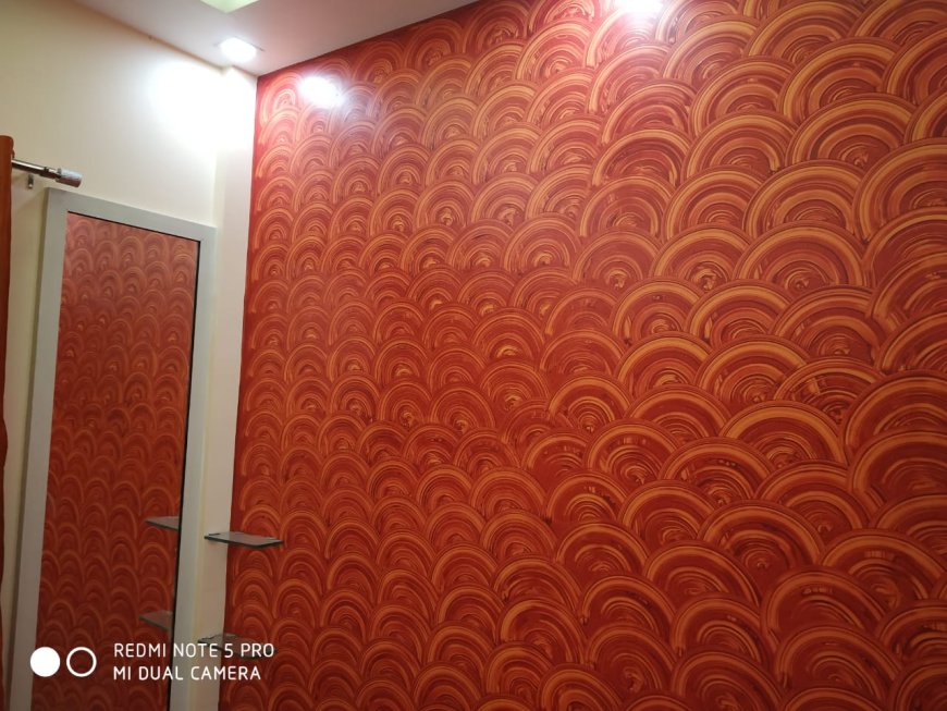 Wall Decoration Ideas- Burnt Orange Texture Design