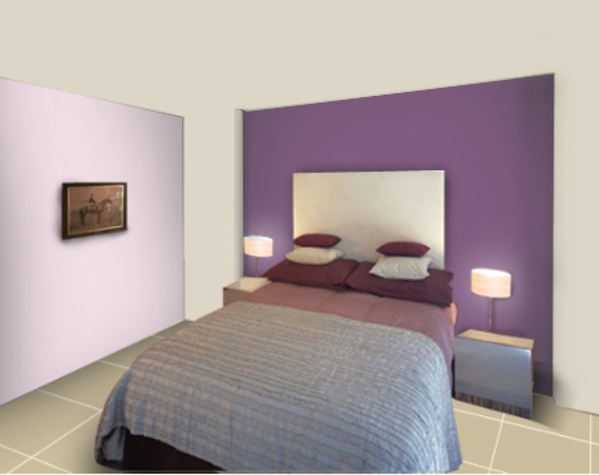 Violet and Beige colour combination