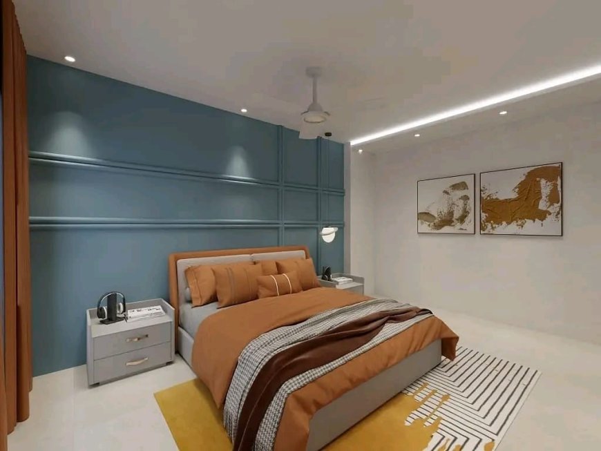 Orange Colour Bedroom Design