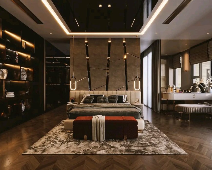 Black Colour Bedroom Design
