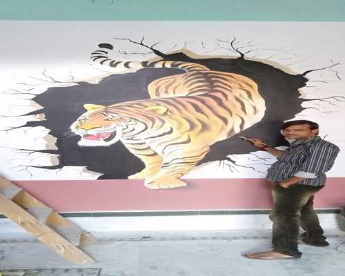 tiger 3D wall Painting